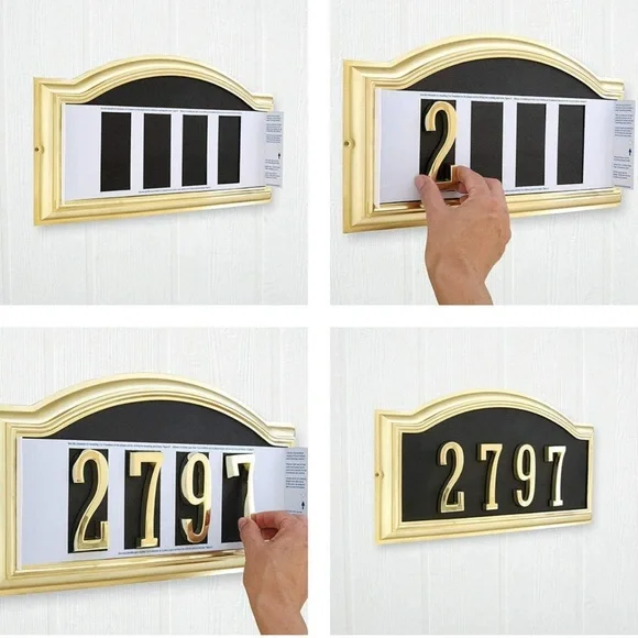 Distinctions by Hillman 4” Die Cast Self-Adhesive House Address Number Number 4 - Picture 7 of 8